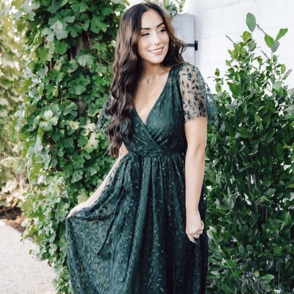 Baltic Born Small Green Marseille Embossed Maxi Dress - Picture 1 of 4